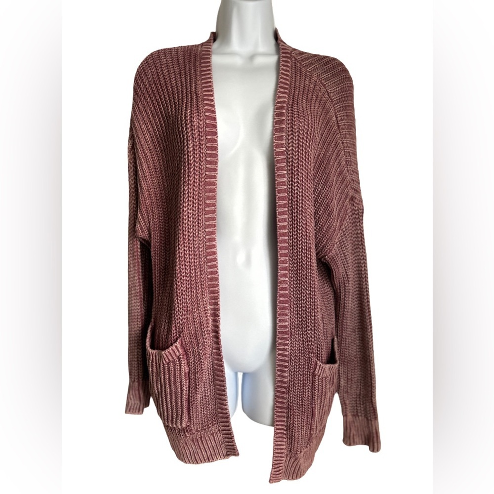 Y2K VICTORIAS SECRET CHUNKY SUN WASHED KNIT CARDIGAN - Picture 2 of 5